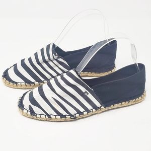 YAYAS | Canvas Zebra Print Espadrille Slip-ons